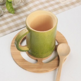 Pure natural bamboo green bamboo cup Midlle size